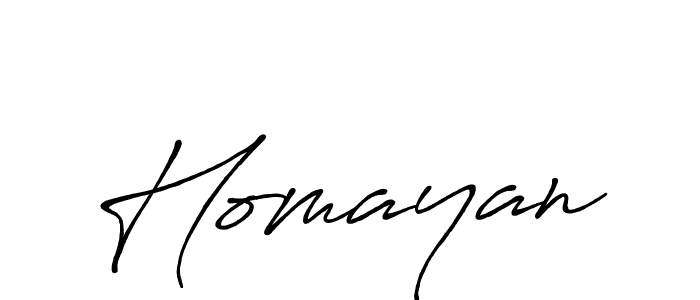 Use a signature maker to create a handwritten signature online. With this signature software, you can design (Antro_Vectra_Bolder) your own signature for name Homayan. Homayan signature style 7 images and pictures png