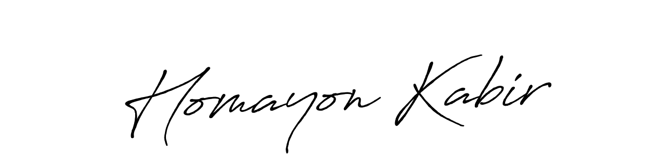 Make a beautiful signature design for name Homayon Kabir. With this signature (Antro_Vectra_Bolder) style, you can create a handwritten signature for free. Homayon Kabir signature style 7 images and pictures png