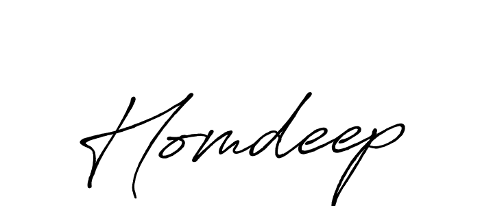 Homdeep stylish signature style. Best Handwritten Sign (Antro_Vectra_Bolder) for my name. Handwritten Signature Collection Ideas for my name Homdeep. Homdeep signature style 7 images and pictures png