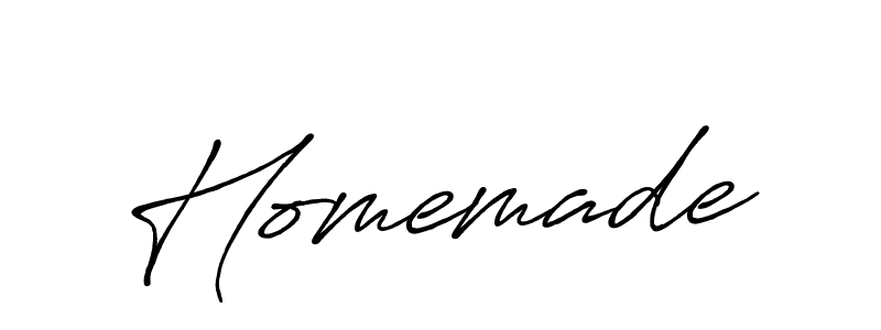 Use a signature maker to create a handwritten signature online. With this signature software, you can design (Antro_Vectra_Bolder) your own signature for name Homemade. Homemade signature style 7 images and pictures png