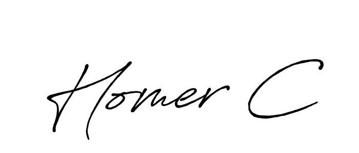 Create a beautiful signature design for name Homer C. With this signature (Antro_Vectra_Bolder) fonts, you can make a handwritten signature for free. Homer C signature style 7 images and pictures png