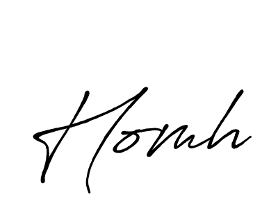 Design your own signature with our free online signature maker. With this signature software, you can create a handwritten (Antro_Vectra_Bolder) signature for name Homh. Homh signature style 7 images and pictures png