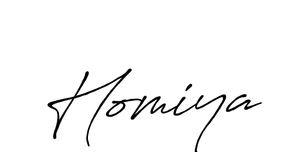 Homiya stylish signature style. Best Handwritten Sign (Antro_Vectra_Bolder) for my name. Handwritten Signature Collection Ideas for my name Homiya. Homiya signature style 7 images and pictures png