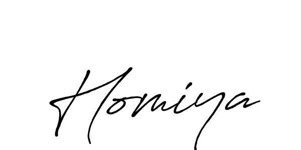 Homiya stylish signature style. Best Handwritten Sign (Antro_Vectra_Bolder) for my name. Handwritten Signature Collection Ideas for my name Homiya. Homiya signature style 7 images and pictures png