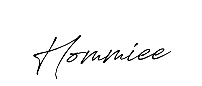 It looks lik you need a new signature style for name Hommiee. Design unique handwritten (Antro_Vectra_Bolder) signature with our free signature maker in just a few clicks. Hommiee signature style 7 images and pictures png