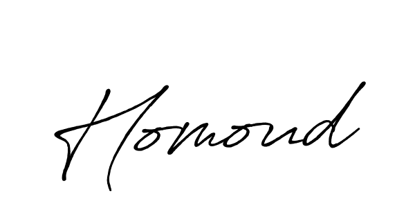 Also we have Homoud name is the best signature style. Create professional handwritten signature collection using Antro_Vectra_Bolder autograph style. Homoud signature style 7 images and pictures png