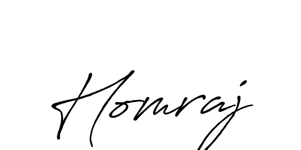 Design your own signature with our free online signature maker. With this signature software, you can create a handwritten (Antro_Vectra_Bolder) signature for name Homraj. Homraj signature style 7 images and pictures png