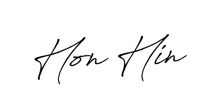 The best way (Antro_Vectra_Bolder) to make a short signature is to pick only two or three words in your name. The name Hon Hin include a total of six letters. For converting this name. Hon Hin signature style 7 images and pictures png