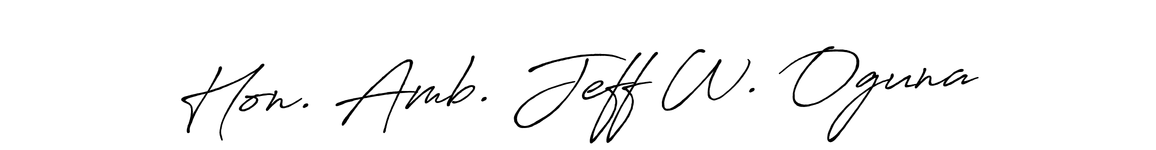 Hon. Amb. Jeff W. Oguna stylish signature style. Best Handwritten Sign (Antro_Vectra_Bolder) for my name. Handwritten Signature Collection Ideas for my name Hon. Amb. Jeff W. Oguna. Hon. Amb. Jeff W. Oguna signature style 7 images and pictures png