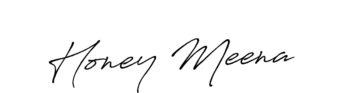 Use a signature maker to create a handwritten signature online. With this signature software, you can design (Antro_Vectra_Bolder) your own signature for name Honey Meena. Honey Meena signature style 7 images and pictures png