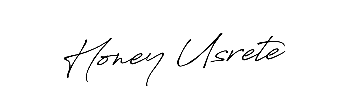 Honey Usrete stylish signature style. Best Handwritten Sign (Antro_Vectra_Bolder) for my name. Handwritten Signature Collection Ideas for my name Honey Usrete. Honey Usrete signature style 7 images and pictures png