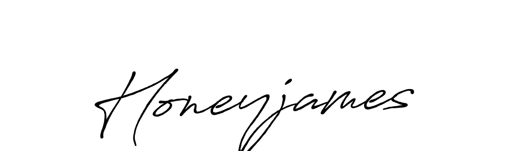 You should practise on your own different ways (Antro_Vectra_Bolder) to write your name (Honeyjames) in signature. don't let someone else do it for you. Honeyjames signature style 7 images and pictures png