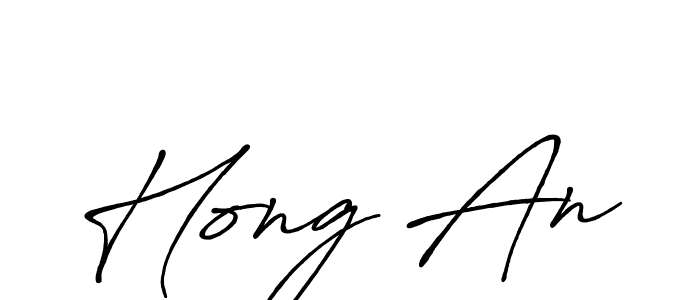 Use a signature maker to create a handwritten signature online. With this signature software, you can design (Antro_Vectra_Bolder) your own signature for name Hong An. Hong An signature style 7 images and pictures png