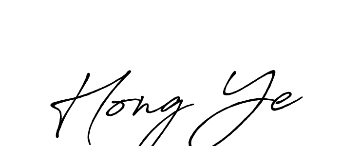 Use a signature maker to create a handwritten signature online. With this signature software, you can design (Antro_Vectra_Bolder) your own signature for name Hong Ye. Hong Ye signature style 7 images and pictures png