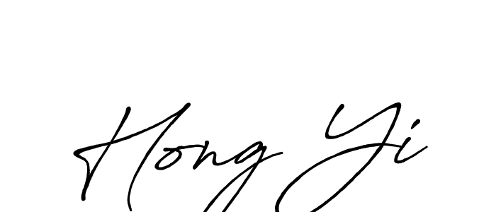 Similarly Antro_Vectra_Bolder is the best handwritten signature design. Signature creator online .You can use it as an online autograph creator for name Hong Yi. Hong Yi signature style 7 images and pictures png