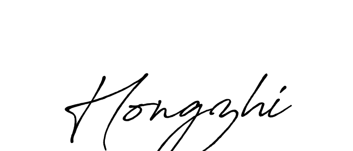 Create a beautiful signature design for name Hongzhi. With this signature (Antro_Vectra_Bolder) fonts, you can make a handwritten signature for free. Hongzhi signature style 7 images and pictures png