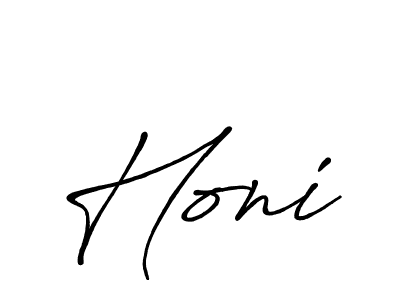 Honi stylish signature style. Best Handwritten Sign (Antro_Vectra_Bolder) for my name. Handwritten Signature Collection Ideas for my name Honi. Honi signature style 7 images and pictures png