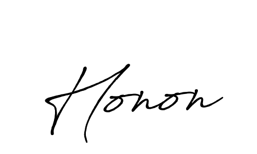 Honon stylish signature style. Best Handwritten Sign (Antro_Vectra_Bolder) for my name. Handwritten Signature Collection Ideas for my name Honon. Honon signature style 7 images and pictures png