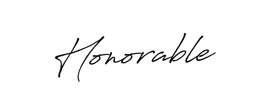 Honorable stylish signature style. Best Handwritten Sign (Antro_Vectra_Bolder) for my name. Handwritten Signature Collection Ideas for my name Honorable. Honorable signature style 7 images and pictures png