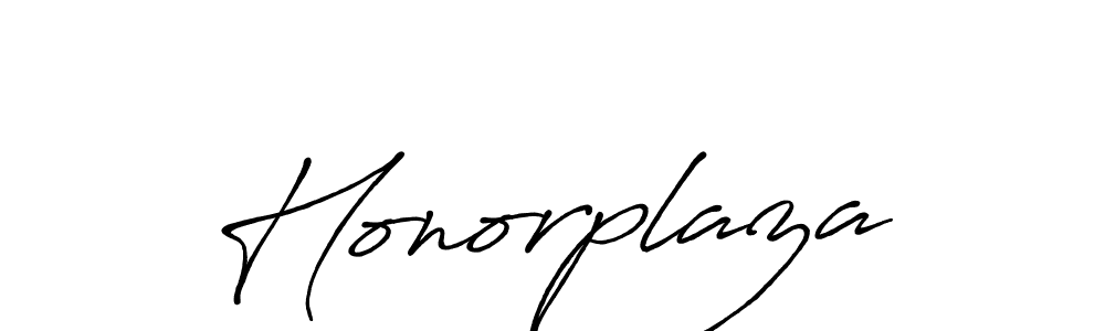 Make a beautiful signature design for name Honorplaza. With this signature (Antro_Vectra_Bolder) style, you can create a handwritten signature for free. Honorplaza signature style 7 images and pictures png