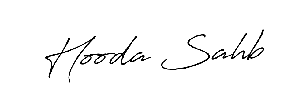 How to make Hooda Sahb name signature. Use Antro_Vectra_Bolder style for creating short signs online. This is the latest handwritten sign. Hooda Sahb signature style 7 images and pictures png