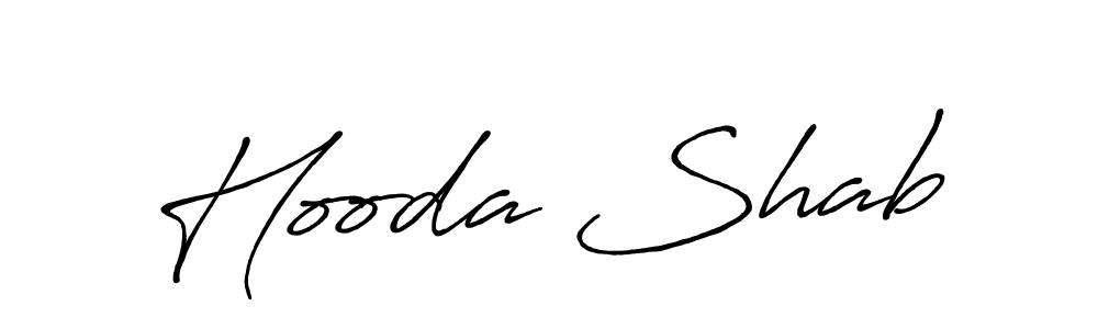 Make a beautiful signature design for name Hooda Shab. With this signature (Antro_Vectra_Bolder) style, you can create a handwritten signature for free. Hooda Shab signature style 7 images and pictures png