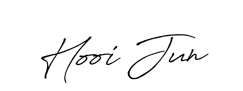 Make a beautiful signature design for name Hooi Jun. With this signature (Antro_Vectra_Bolder) style, you can create a handwritten signature for free. Hooi Jun signature style 7 images and pictures png