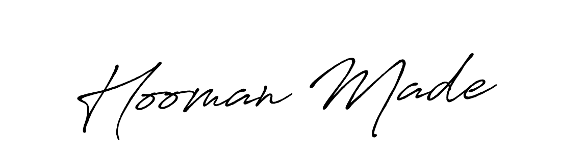 Use a signature maker to create a handwritten signature online. With this signature software, you can design (Antro_Vectra_Bolder) your own signature for name Hooman Made. Hooman Made signature style 7 images and pictures png