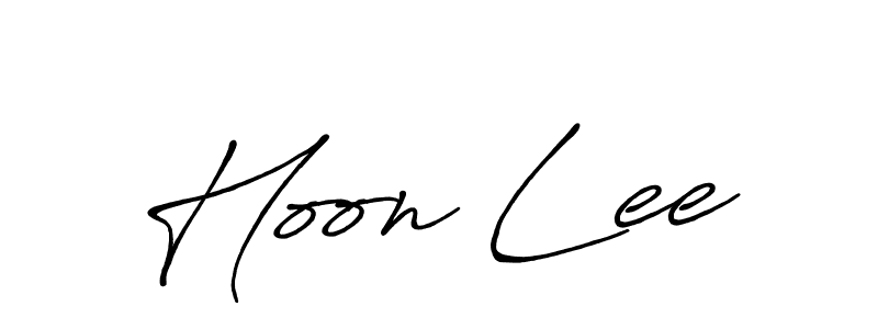 Hoon Lee stylish signature style. Best Handwritten Sign (Antro_Vectra_Bolder) for my name. Handwritten Signature Collection Ideas for my name Hoon Lee. Hoon Lee signature style 7 images and pictures png