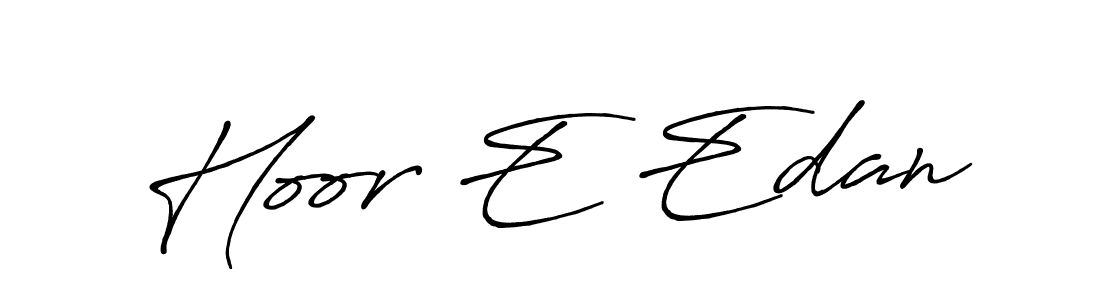 How to make Hoor E Edan name signature. Use Antro_Vectra_Bolder style for creating short signs online. This is the latest handwritten sign. Hoor E Edan signature style 7 images and pictures png