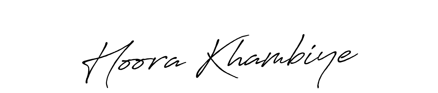 How to make Hoora Khambiye name signature. Use Antro_Vectra_Bolder style for creating short signs online. This is the latest handwritten sign. Hoora Khambiye signature style 7 images and pictures png