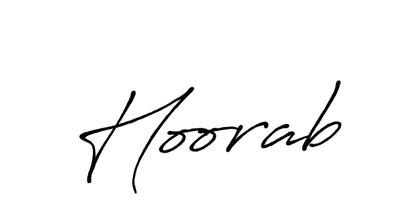 Hoorab stylish signature style. Best Handwritten Sign (Antro_Vectra_Bolder) for my name. Handwritten Signature Collection Ideas for my name Hoorab. Hoorab signature style 7 images and pictures png