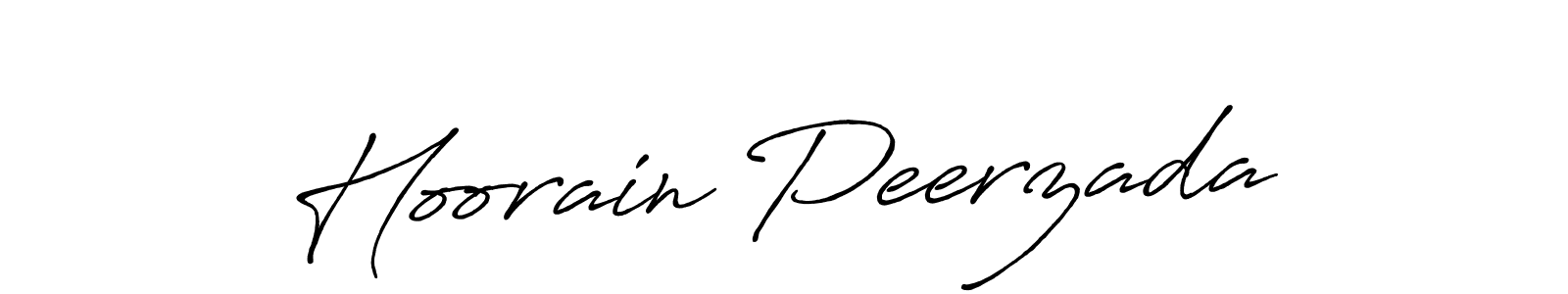 How to make Hoorain Peerzada name signature. Use Antro_Vectra_Bolder style for creating short signs online. This is the latest handwritten sign. Hoorain Peerzada signature style 7 images and pictures png