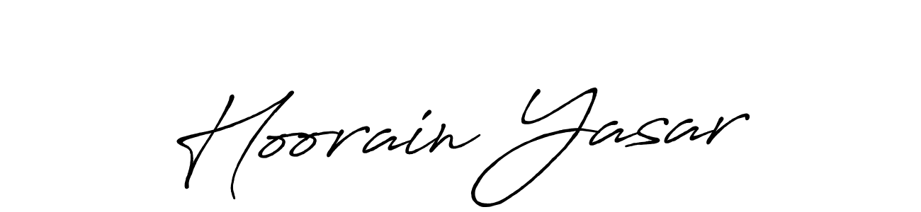 Make a beautiful signature design for name Hoorain Yasar. Use this online signature maker to create a handwritten signature for free. Hoorain Yasar signature style 7 images and pictures png