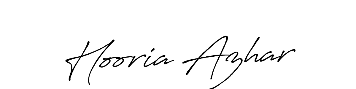 How to make Hooria Azhar name signature. Use Antro_Vectra_Bolder style for creating short signs online. This is the latest handwritten sign. Hooria Azhar signature style 7 images and pictures png
