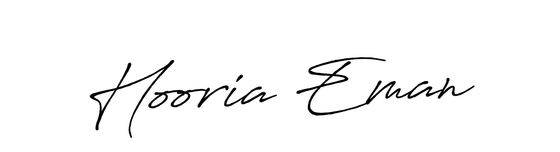 This is the best signature style for the Hooria Eman name. Also you like these signature font (Antro_Vectra_Bolder). Mix name signature. Hooria Eman signature style 7 images and pictures png