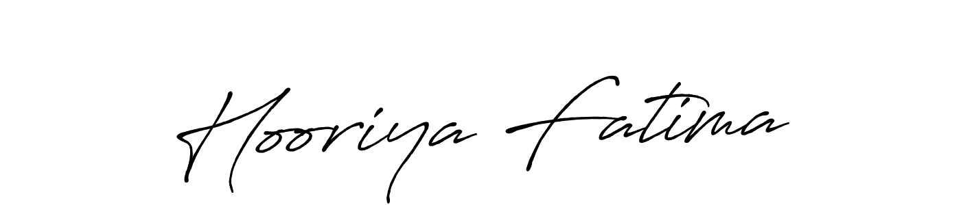 Make a beautiful signature design for name Hooriya Fatima. With this signature (Antro_Vectra_Bolder) style, you can create a handwritten signature for free. Hooriya Fatima signature style 7 images and pictures png
