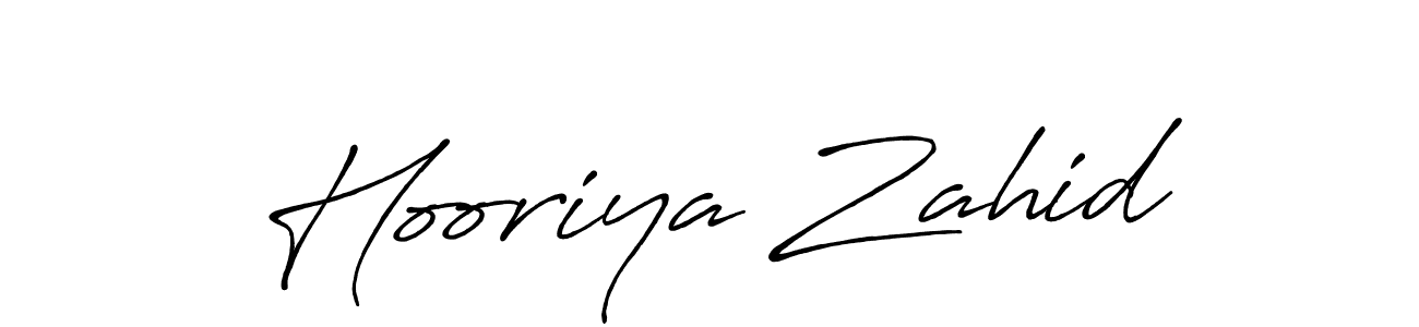 Design your own signature with our free online signature maker. With this signature software, you can create a handwritten (Antro_Vectra_Bolder) signature for name Hooriya Zahid. Hooriya Zahid signature style 7 images and pictures png