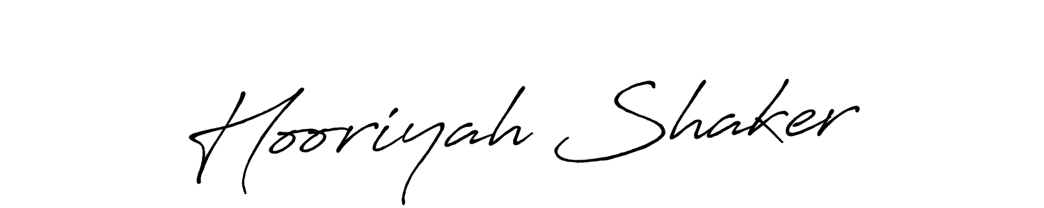 Hooriyah Shaker stylish signature style. Best Handwritten Sign (Antro_Vectra_Bolder) for my name. Handwritten Signature Collection Ideas for my name Hooriyah Shaker. Hooriyah Shaker signature style 7 images and pictures png