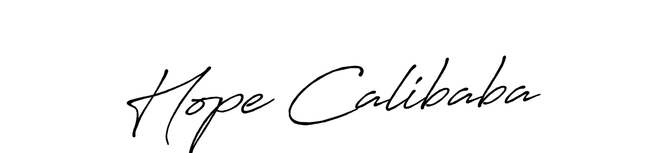 Make a beautiful signature design for name Hope Calibaba. With this signature (Antro_Vectra_Bolder) style, you can create a handwritten signature for free. Hope Calibaba signature style 7 images and pictures png