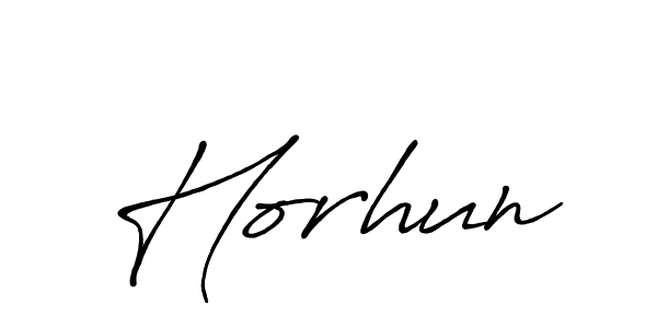 Design your own signature with our free online signature maker. With this signature software, you can create a handwritten (Antro_Vectra_Bolder) signature for name Horhun. Horhun signature style 7 images and pictures png