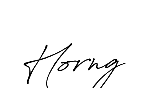Create a beautiful signature design for name Horng. With this signature (Antro_Vectra_Bolder) fonts, you can make a handwritten signature for free. Horng signature style 7 images and pictures png