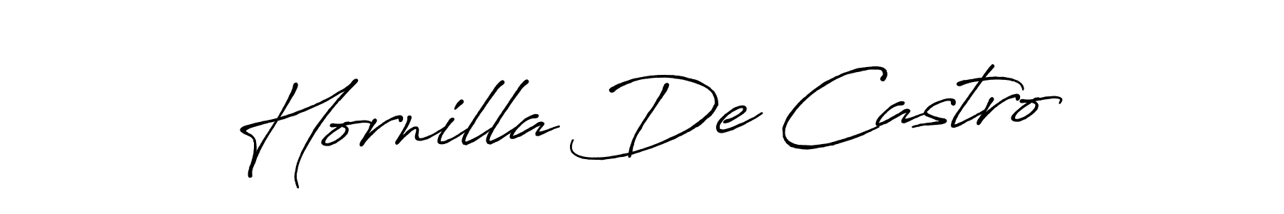 Create a beautiful signature design for name Hornilla De Castro. With this signature (Antro_Vectra_Bolder) fonts, you can make a handwritten signature for free. Hornilla De Castro signature style 7 images and pictures png