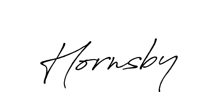 Make a beautiful signature design for name Hornsby. With this signature (Antro_Vectra_Bolder) style, you can create a handwritten signature for free. Hornsby signature style 7 images and pictures png