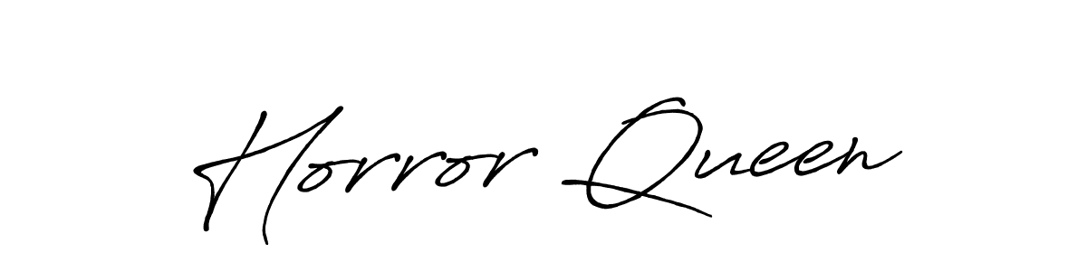 It looks lik you need a new signature style for name Horror Queen. Design unique handwritten (Antro_Vectra_Bolder) signature with our free signature maker in just a few clicks. Horror Queen signature style 7 images and pictures png