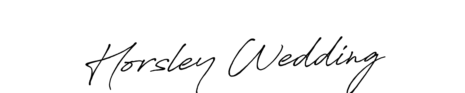 How to make Horsley Wedding name signature. Use Antro_Vectra_Bolder style for creating short signs online. This is the latest handwritten sign. Horsley Wedding signature style 7 images and pictures png