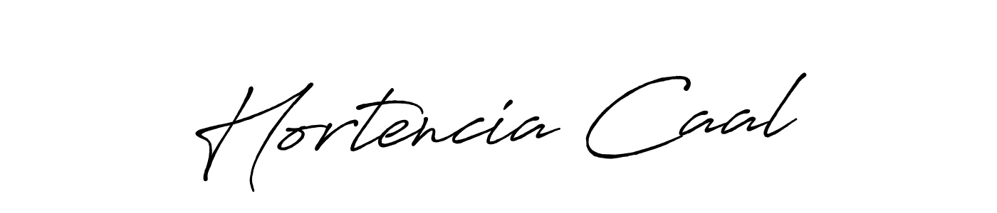 How to make Hortencia Caal name signature. Use Antro_Vectra_Bolder style for creating short signs online. This is the latest handwritten sign. Hortencia Caal signature style 7 images and pictures png