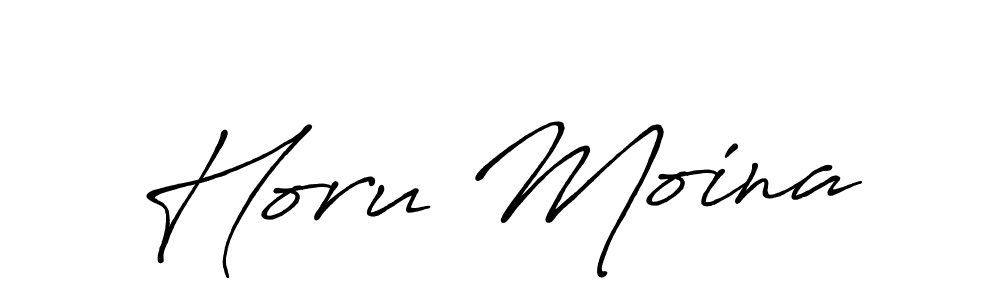 Horu Moina stylish signature style. Best Handwritten Sign (Antro_Vectra_Bolder) for my name. Handwritten Signature Collection Ideas for my name Horu Moina. Horu Moina signature style 7 images and pictures png