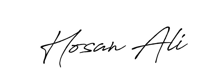 Design your own signature with our free online signature maker. With this signature software, you can create a handwritten (Antro_Vectra_Bolder) signature for name Hosan Ali. Hosan Ali signature style 7 images and pictures png