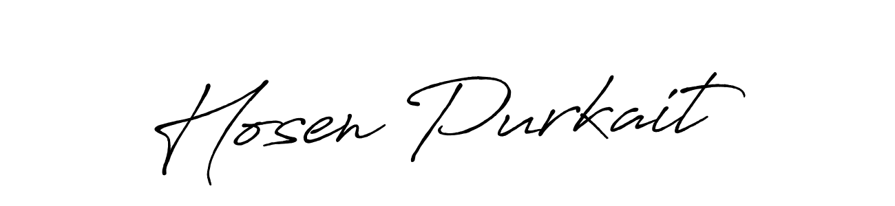 Hosen Purkait stylish signature style. Best Handwritten Sign (Antro_Vectra_Bolder) for my name. Handwritten Signature Collection Ideas for my name Hosen Purkait. Hosen Purkait signature style 7 images and pictures png